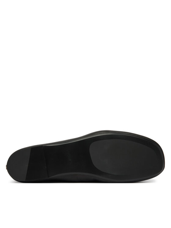 Calvin Klein Baleriny Calvin Klein Round Ballerina Lth HW0HW02943 Czarny