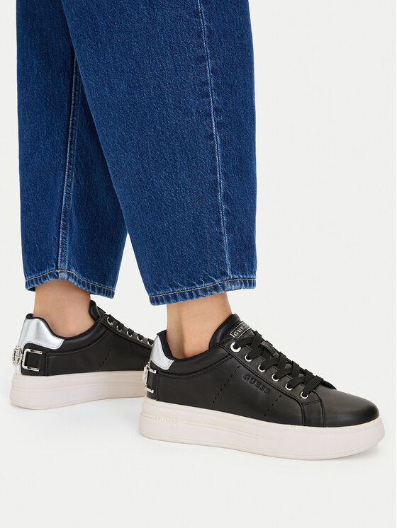 Guess Sneakersy Guess FLPWES ELE12 Czarny