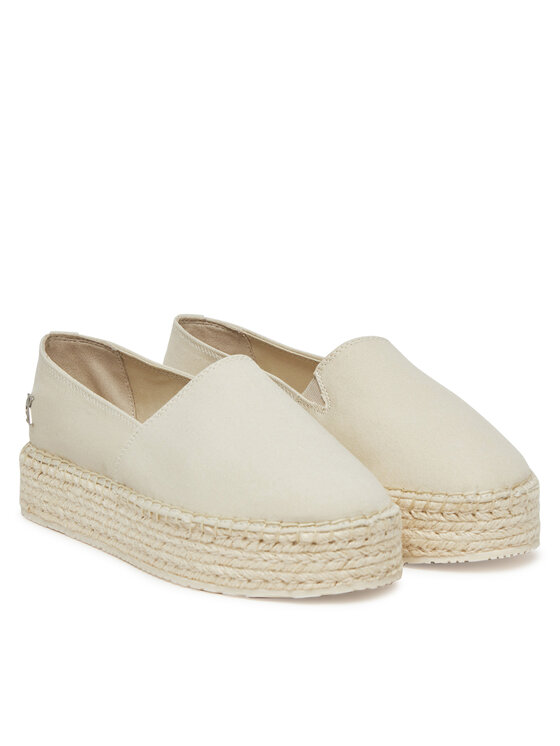 Calvin Klein Jeans Espadrile Calvin Klein Jeans Flatform Esdparille Mg/Hdw YW0YW01737 Écru