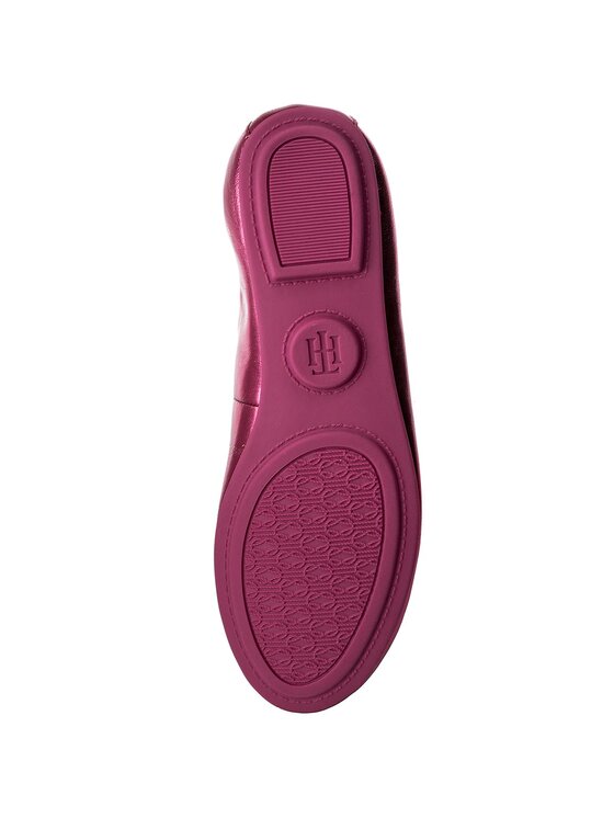 Tommy Hilfiger Balerina Tommy Hilfiger Flexible Leather Ballerina FW0FW02780 Rózsaszín
