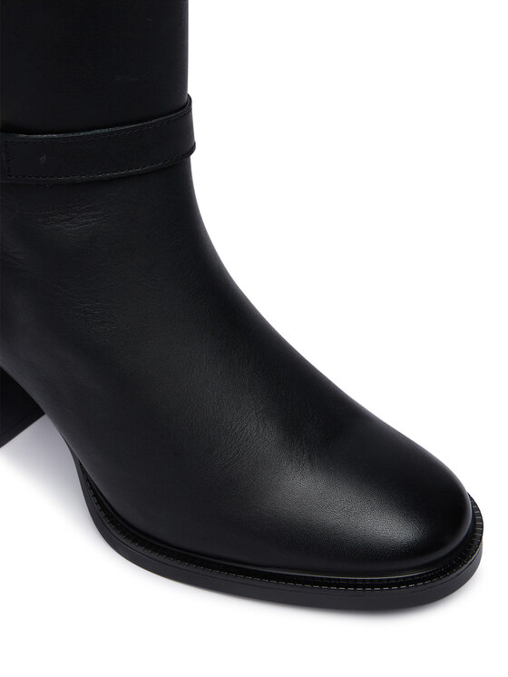 Tommy Hilfiger Kozačky Tommy Hilfiger Th Stud Heel Riding Knee Boot FW0FW09551 Černá