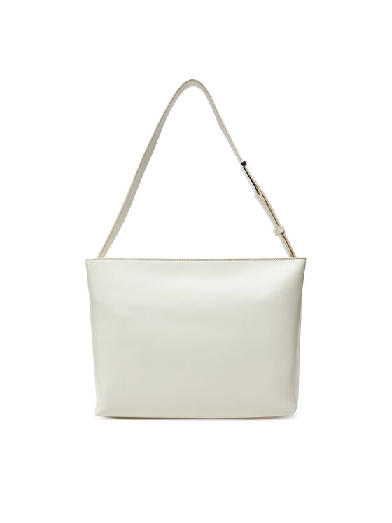 Calvin Klein Geantă Calvin Klein Embossed Logo Medium Shopper K60K613172 Écru