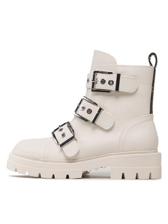 Guess Botki Guess FL7OBI LEA10 Écru