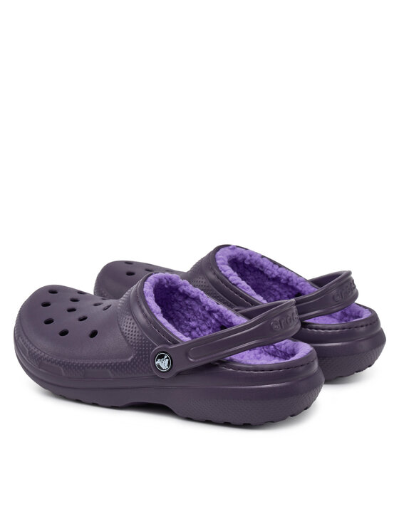 Crocs Παντόφλες Crocs Classic Lined Clog 203591 Μωβ
