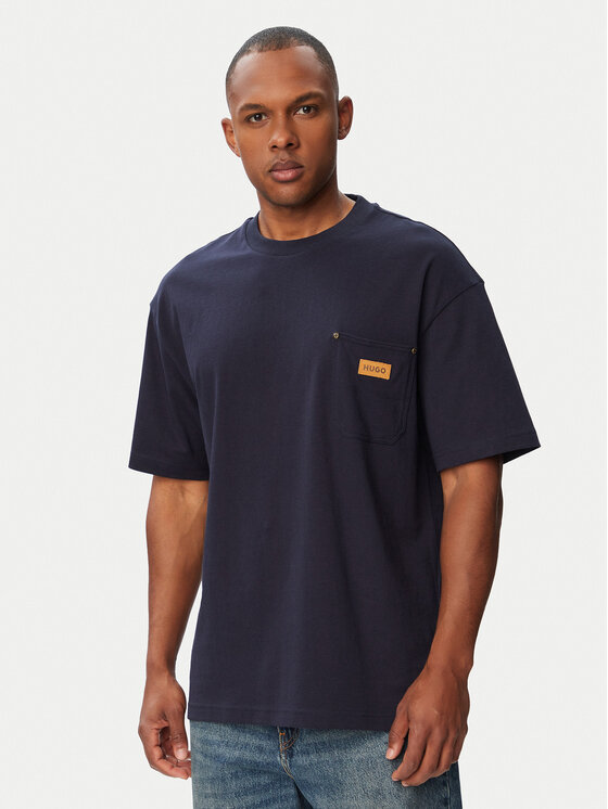 HUGO HUGO Camiseta Nevado 50564045 Azul marino Loose Fit