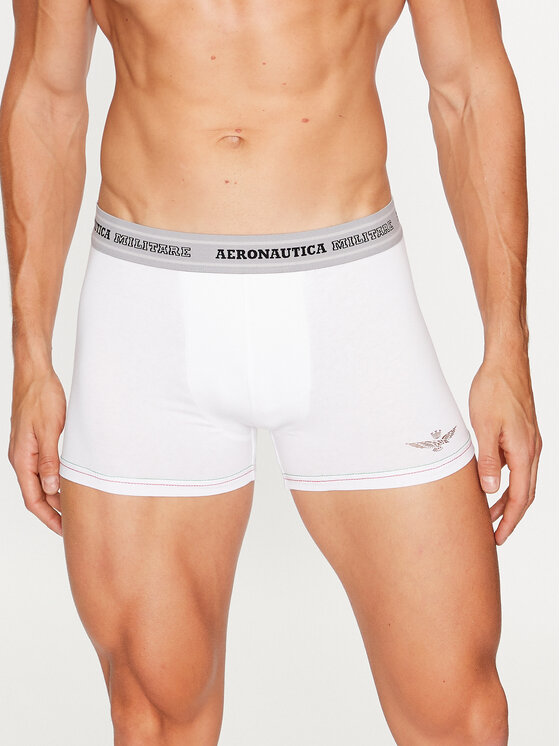 Aeronautica Militare Aeronautica Militare Conjunto de calzoncillos boxer AM1UBX004 Blanco
