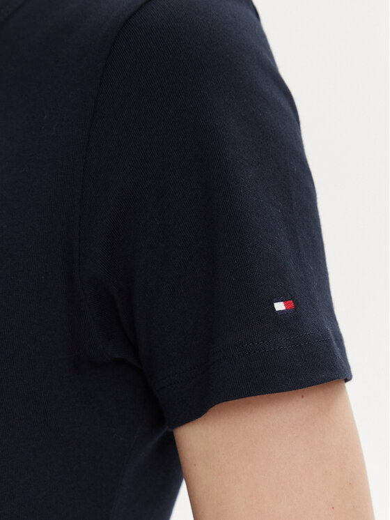 Tommy Hilfiger Tommy Hilfiger Póló Archive Track WW0WW41203 Sötétkék Slim Fit