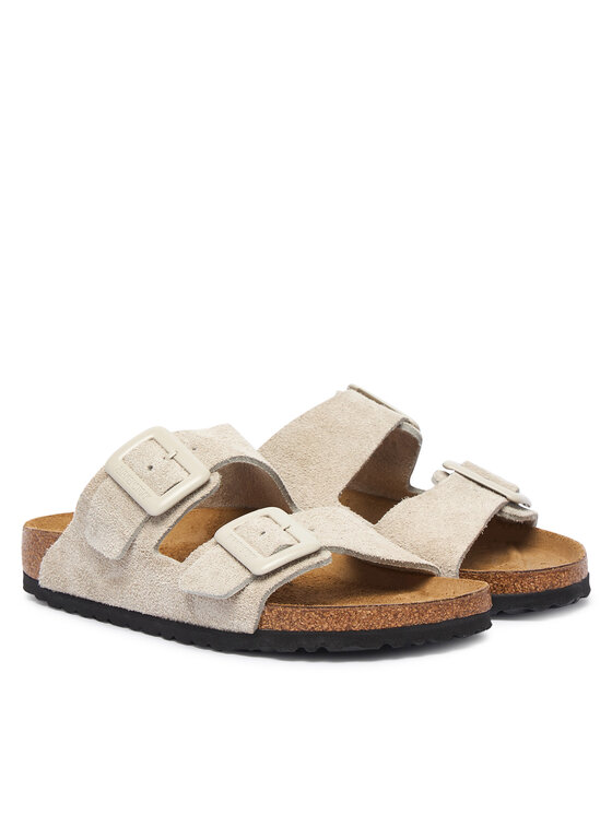 Birkenstock Natikači Birkenstock Arizona Cushion Buckle 1033088 Kremna