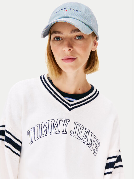 Tommy Jeans Cappellino Tommy Jeans Linear Denim Cap AW0AW17912 Celeste