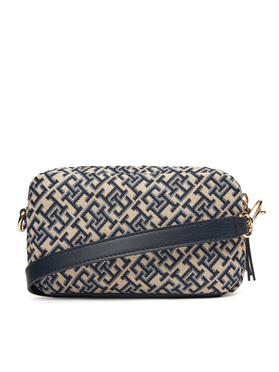 Tommy Hilfiger Τσάντα Tommy Hilfiger Th Jacquard Camera Bag AW0AW17443 Σκούρο μπλε