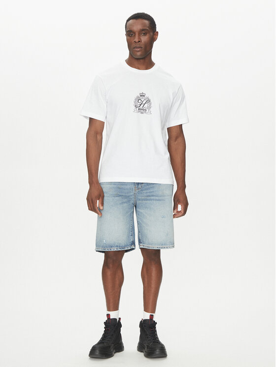 HUGO HUGO Marškinėliai 50538246 Balta Regular Fit