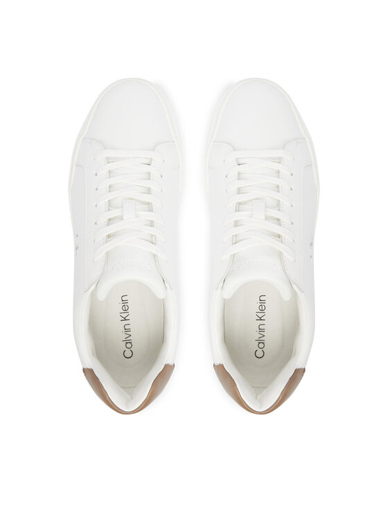 Calvin Klein Laisvalaikio batai Calvin Klein Chunky Cupsole Laceup Lth YM0YM01344 Balta