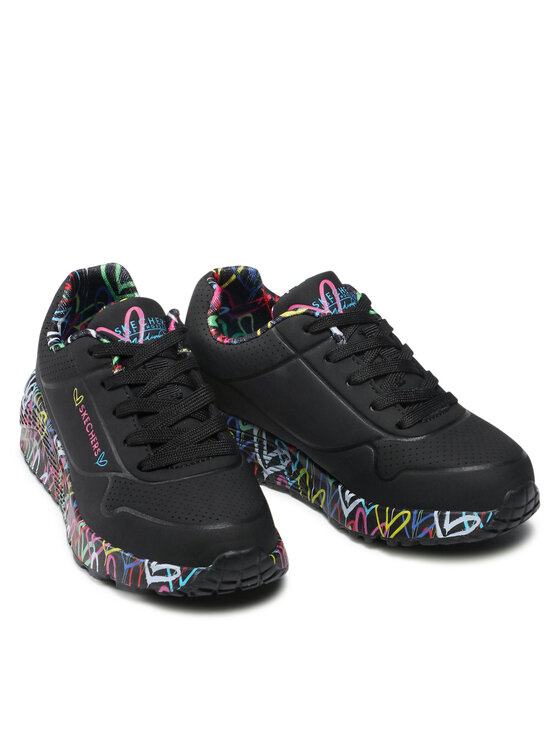 Skechers Снікерcи Skechers Uno Lite Lovely Luv 314976L/BKMT Чорний