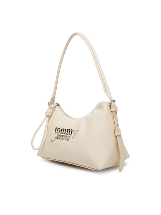 Tommy Jeans Torebka Tommy Jeans Metal Logo Shoulder Bag AW0AW18468 Biały