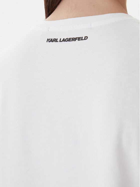 KARL LAGERFELD KARL LAGERFELD Majica A1W17019 Bela Regular Fit