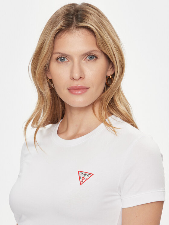 Guess Guess Футболка W2YI44 J1314 Білий Slim Fit