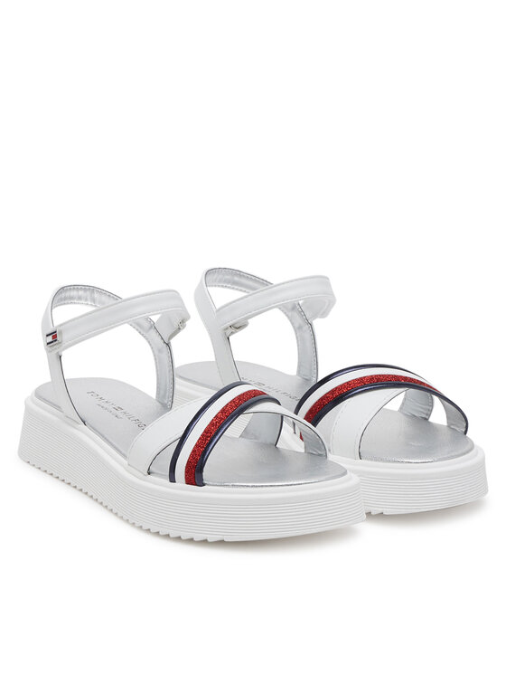 Tommy Hilfiger Sandali Tommy Hilfiger Sandal T4A2-33799-0273 S Bianco