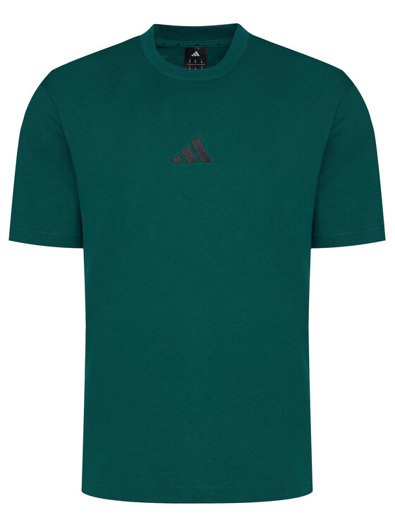 adidas adidas Футболка Essentials Small Logo JF1096 Зелений Regular Fit