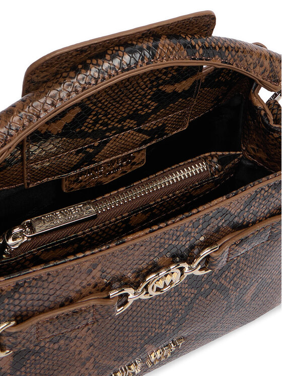Nine West Дамска чанта Nine West EO-CITY GRACE-LDA9420 SNAKE Кафяв