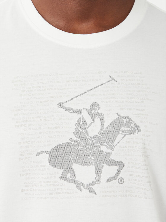 Beverly Hills Polo Club Beverly Hills Polo Club Camiseta M1623-HR Blanco Regular Fit