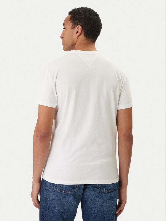 Tommy Jeans Tommy Jeans Camiseta Linear Logo DM0DM20744 Blanco Regular Fit