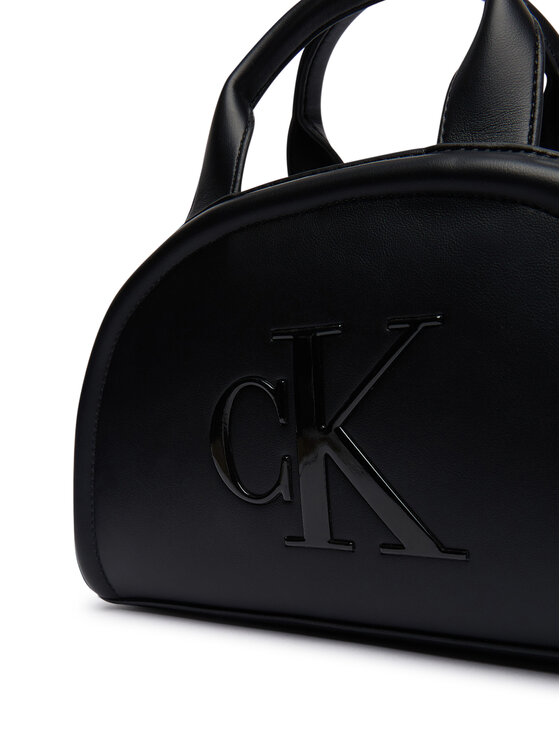 Calvin Klein Дамска чанта Calvin Klein Bold Ck Dome Crossbody LV04F3895G Черен