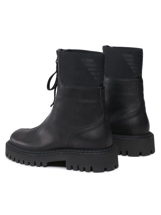 Emporio Armani Ботуши Emporio Armani X4M382 XN629 K001 Черен