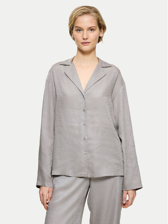 Triumph Triumph Pižamos marškinėliai Silky Sensuality 10221063 Pilka Relaxed Fit