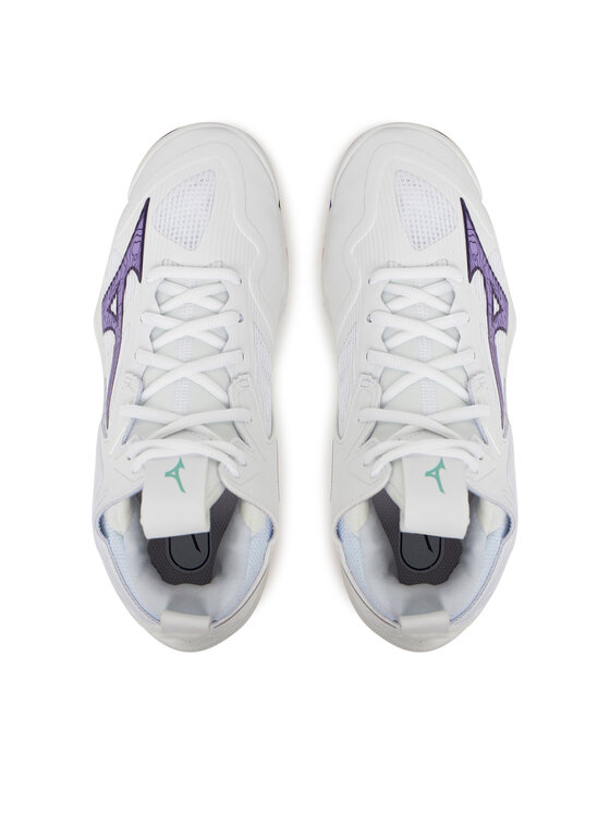 Mizuno Încălțăminte pentru sporturi de interior Mizuno Wave Momentum 3 Mid V1GC2317 Alb