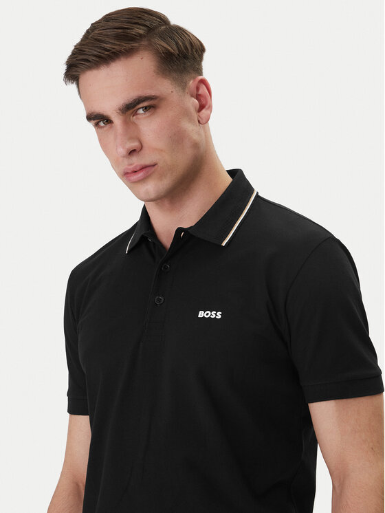 BOSS BOSS Polo Birdie Paule 50559365 Negro Slim Fit