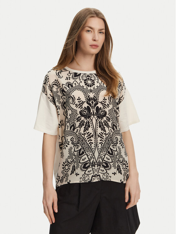 Weekend Max Mara Weekend Max Mara T-shirt Pampas 2515941082 Bež Relaxed Fit