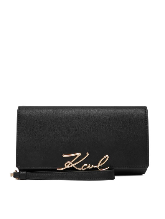 KARL LAGERFELD Портфейл KARL LAGERFELD B1W32033 Черен