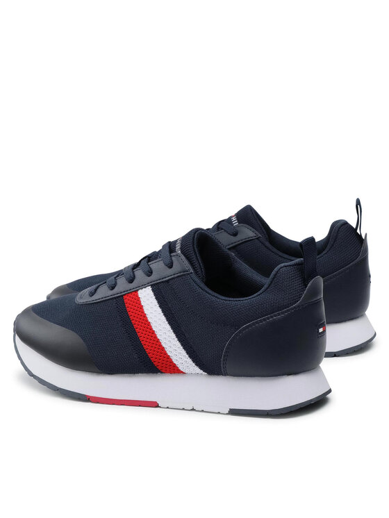 Tommy Hilfiger Zapatillas Tommy Hilfiger Retro Knit Stripes Runner FM0FM03610 Azul marino