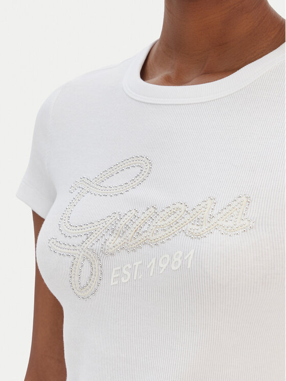 Guess Guess Футболка W6RI22 KA0H1 Білий Slim Fit
