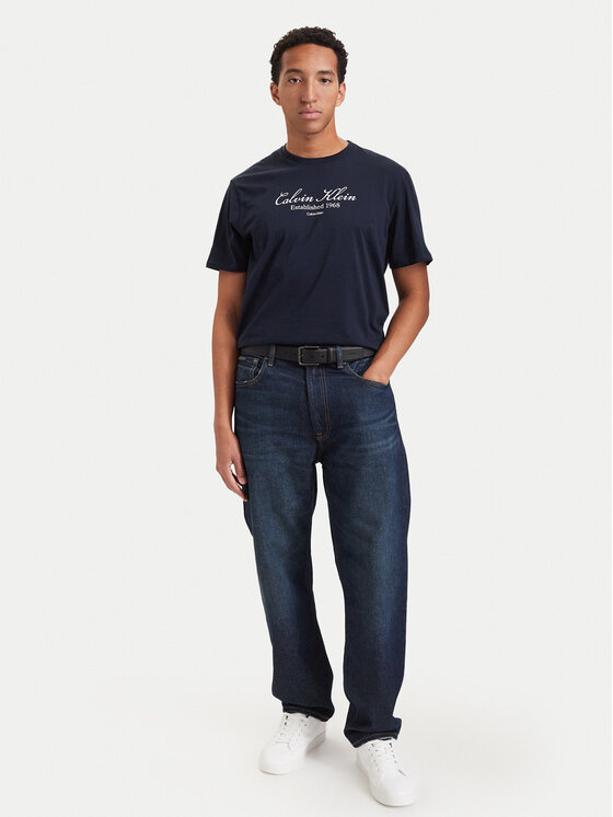 Calvin Klein Jeans Calvin Klein Jeans Camiseta Script LV04RH830G Azul marino Regular Fit