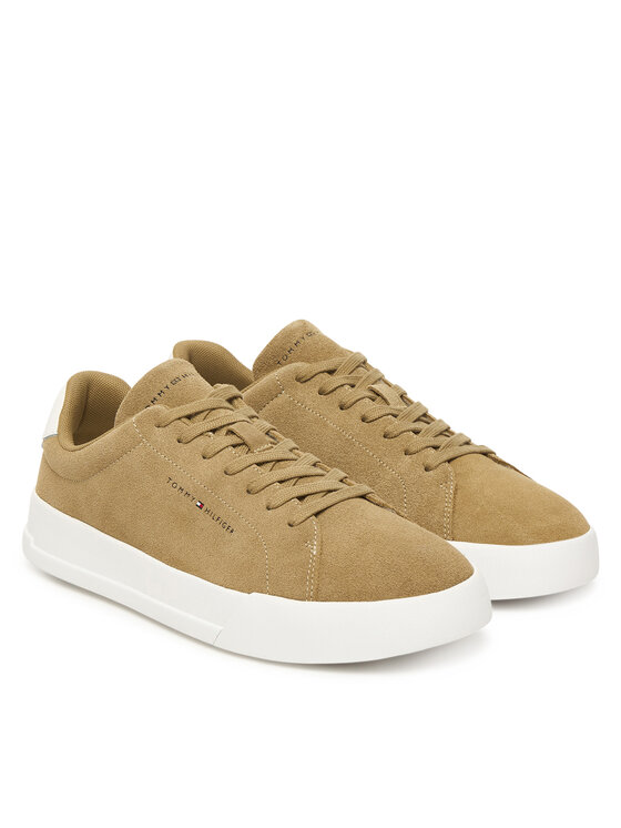 Tommy Hilfiger Superge Tommy Hilfiger Th Court Core Suede FM0FM05716 Rjava