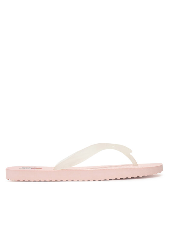 Tommy Jeans Čības uz pirksta Tommy Jeans Tjw Logo Flip Flop EN0EN02447 Rozā