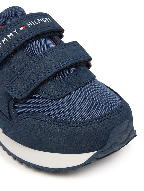 Tommy Hilfiger Sneakersy Tommy Hilfiger Low Cut Velcro Sneaker T1X9-35253-1960 M Granatowy