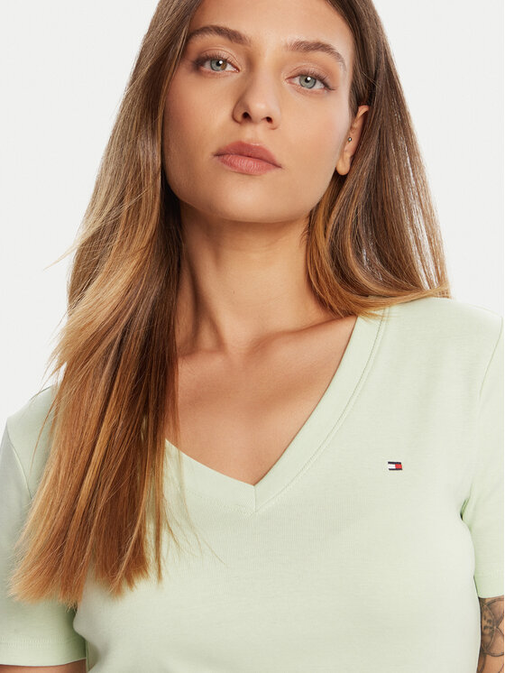 Tommy Hilfiger Tommy Hilfiger Camiseta New Cody WW0WW40584 Verde Slim Fit