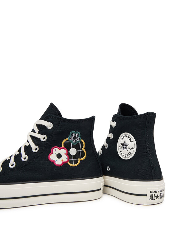 Converse Scarpe da ginnastica Converse Chuck Taylor All Star Lift Platform Floral Patchwork A15534C Nero