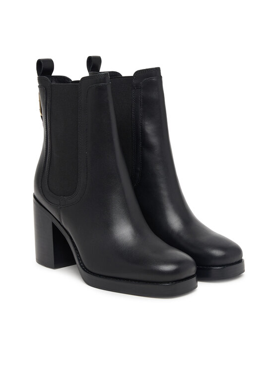 Tommy Hilfiger Stivaletti Tommy Hilfiger Ltr Square Toe Heel Chelsea Boot FW0FW09555 Nero