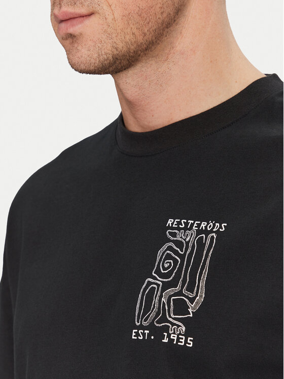 Resteröds Resteröds Majica Dev 20251 2055 Črna Regular Fit
