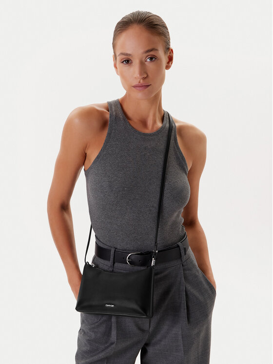Calvin Klein Borsetta Calvin Klein Ck Must Conv Logo Jqd Strap Xbod LV04F3095G Nero