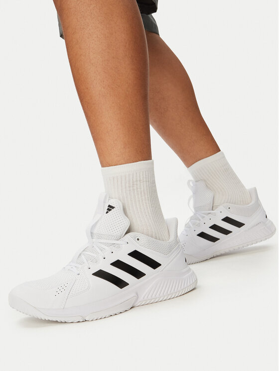adidas Sálovky adidas Court Flight Indoor Shoes JR9576 Bílá