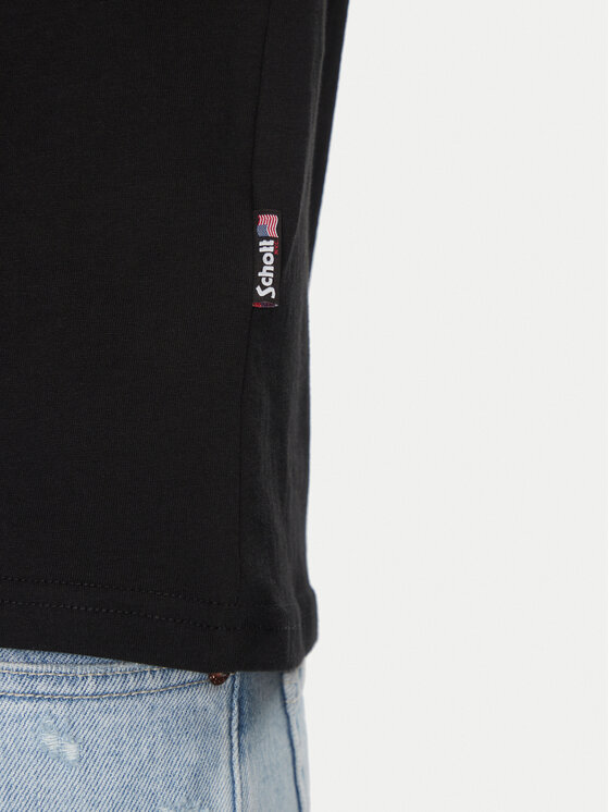 Schott NYC Schott NYC Marškinėliai TSCASUALV Juoda Regular Fit