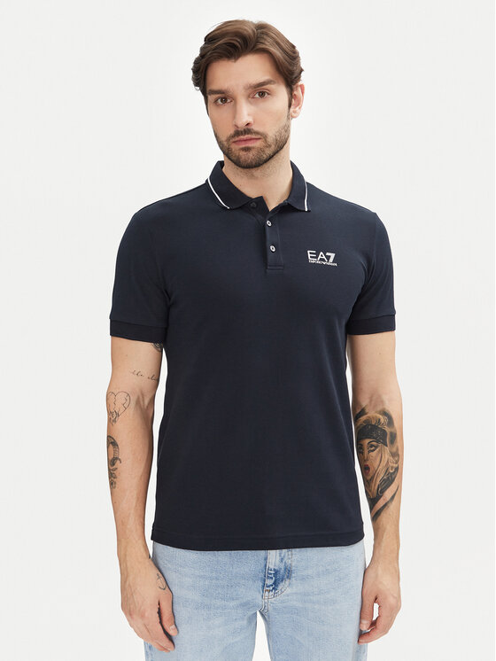 EA7 Emporio Armani EA7 Emporio Armani Pólóing 8NPF16 PJVUZ 1562 Sötétkék Slim Fit