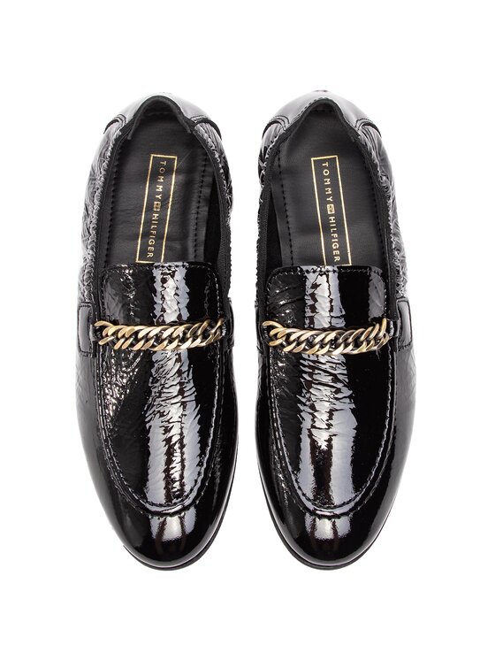 Tommy Hilfiger Lords Tommy Hilfiger Rubberized Chain Loafer FW0FW03763 Negru
