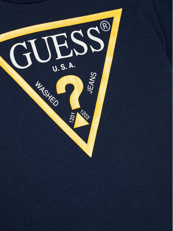 Guess Guess Футболка N73I55 K8HM0 Cиній Regular Fit