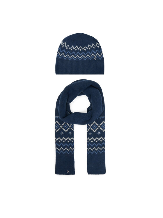 Guess Sada čepice a šál Guess W5PZ18 Z3LQ0 Tmavomodrá