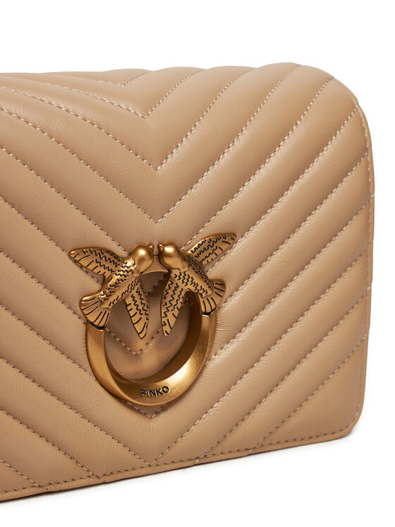 PINKO Ročna torba Pinko Love Click Mini AI 24-25 PLTT 100067 A0GK Bež